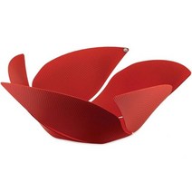 Alessi 과일 빵 후르츠 볼 바구니 그릇 OD02/29 RT 트위스트 어게인 레드, Red