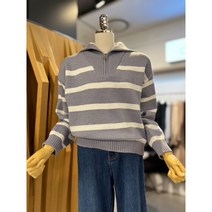 ab.fz 단가라 카라 반집업 니트 ABXX1QW35B1 US