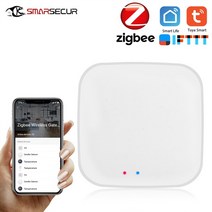 Tuya앱 Zigbee 스마트 가정용 누수 센서 무선 홍수 감지기 감지 경고 수위 오버플로 경보, 옵션02 Wireless Gateway