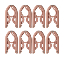 워니즈 출장 여행용 휴대용 접이식 옷걸이, 핑크, 16개