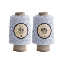yarna 코튼크림 콘사 뜨개실 150g, 809 아이스블루, 2개