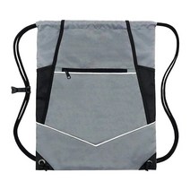 HOLYLUCK 패커블 드로스트링 색팩 웻 포켓 지퍼 및 물병 메시 포켓 (그린), Grey