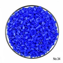 유리공예 모자이크 그레이트 키즈를 위한 고급 하마 펄러 비즈 5mm 500 개 위대한 재미있는 DIY 지능 교육 완구 공예 퍼즐, [15] 레이크 블루