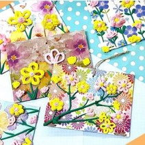 하비크림클레이 냅킨과 크림으로 만든 봄꽃액자 10인