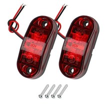 바이크 오토바이용달 트레일러 24V 12V 미등 오토바이 사이드 마커 라이트 자동차 회전 신호 브레이크 LED 트럭 위치 램프 먼지 핏 자전거 액세서리, [03] 빨간