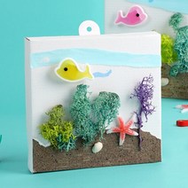 [아트랄라]바닷속액자(4개)/스칸디아모스/천연이끼, 단품
