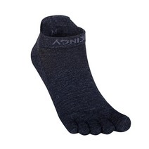 한쌍의 AONIJIE 새로운 E4822 메리노 양모 다섯 손가락 짧은 실행 컷 운동 Toesocks 러닝 마라톤 들어, 01 Black_03 L