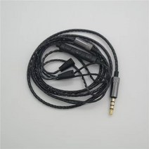 젠하이저 IE80 IE8i IE8 이어폰 3.5mm 유선 케이블 마이크가 있는 분리형 교체 헤드폰 코드, [01] black