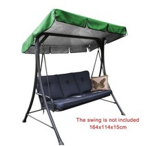 해먹의자 해먹 워먹 스탠드 거치대 캠핑 레인 탑 레인 커버 ruffled 공원 야외 레인프루프 커버 파티오 스윙 의자 먼지 dwaterproof 커버 워터 스윙 시트 탑 커버, 녹색164x114