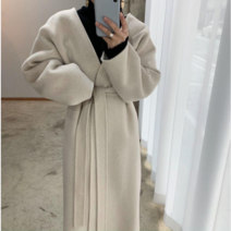 고퀄리티 노카라 핸드메이드 롱 코트