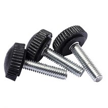 M6 플라스틱 널링 볼트 소형 나일론 핸디 노브 나사 미니 핸드 스크류, 블랙, 30mm (10Pcs)