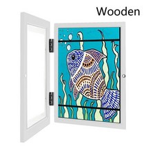 전자액자 디지털 스마트 액자 앨범 아트 프레임 마그네틱 프론트 오픈 변경 가능 터 사진 그리기 그림, 10 White 15x20x2.9cm