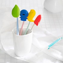 휴대용 실리콘 칫솔 케이스 여행용캡 개업치과병원 답례품, 옐로우