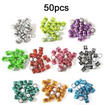 새 횃대 2022 로운 50 pcs 혼합 색상 비둘기 밴드 발 반지 종 식별 훈련 반지 애완 동물