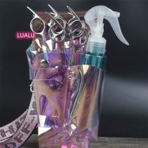 홀로그램 미용사 가위집 커트 가위 가방 미용 스텝 바버샵 케이스 미용실 Esyuse 증정, 레드