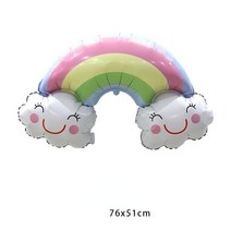 풍선 크리스마스 대형 파티 산타 4D 구름 레인보우 호일 풍선 생일 파티 장식 어린이 장난감 에어 글로브, 01 A_01 1PCS