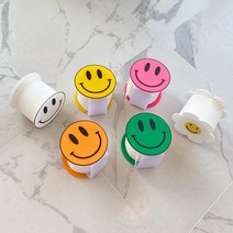 아크리코 아크릴 휴지 두루마리 각티슈 케이스 화장지 보관함, 화이트 스마일, 1개