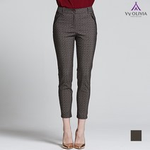 올리비아로렌 배색 시보리 체크 팬츠_VVPDLTF7321