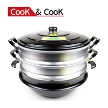 쿡앤쿡 킹스타 3단 찜솥, 42cm