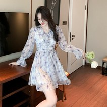 봄쉬폰원피스 바이올렛 프릴 카라 데이트룩 나들이원피스 20대여성의류