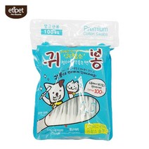 강아지 귀청소 면봉 애견면봉 100매x2 귀냄새 개분비물