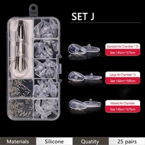 안경 수리 나사 키트 미니 드라이버 colormax 용 실리콘 코 패드 용 부드러운 코, j