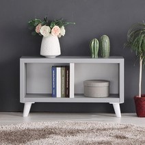 원룸자취방 모던 미니 거실용 책수납장(84cm 6색) 우드 장식장 오픈 책장형, 블랙화이트