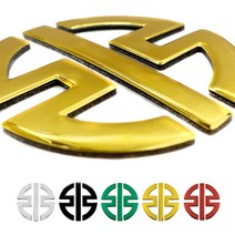 락모터스 오토바이 가와사키 닌자 레터링 리버마크 스티커 엠블럼 마크 로고 튜닝 스티커, 가와사키닌자엠블럼(레드1pcs), 1개