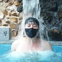 목욕탕 물놀이전용 숨쉬기편한 브레스프리마스크 빨아쓰는 기능성 방수 스포츠 운동 마스크, M블랙(스트롱)-1매