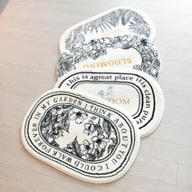 미플래닛 로맨틱 타원형 앤틱 발매트, B.블루밍