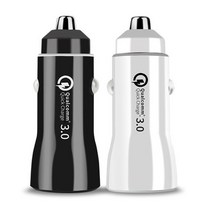UM2 퀄컴 3.0 퀵차지 고속 차량용 충전기 2포트 QC30H, 블랙, 1개