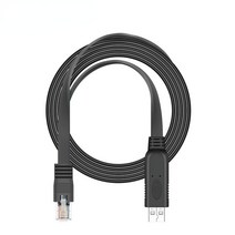 콘솔 케이블 USB To RJ45 연장 RS232 FTDI Cisco 라우터 스위치 라인용 칩 C, 0 Black .5m