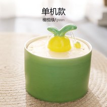 고양이 물 디스펜서 애완 동물 세라믹 자동 흐름 순환 생수 음료 급수 정수 용품 가정용, D. 올리브그린