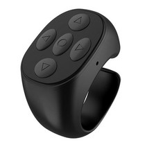 for tiktok ring bluetooth remote control fingertip selfie video controller 자동 페이지 터너 브라우징 for mobile, 검은색