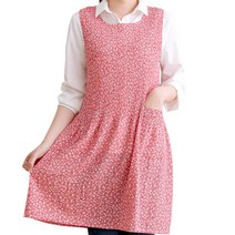 데코에버 여름 쉬폰앞치마 어린이집교사앞치마, 라일락(핑크)