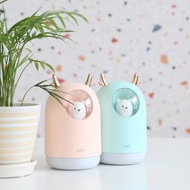 탁상용 책상가습기 무드등 휴대용가습기, 화이트