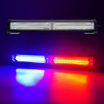 자동차 경광등 시거잭 모듈내장형 COB면발광 LED바라이트 2구 자동차 써치라이트 렉카 시그널램프, 레드LED, 블루LED