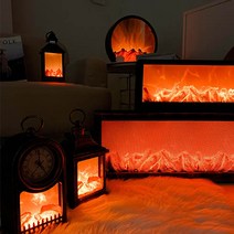 [왓위셀] LED 벽난로 대형 조명 모닥불 무드등 조명 콘솔 가정용 불멍 감성캠핑 집들이선물, 04. 벽난로 D타입