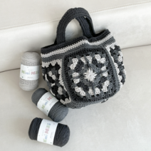 울클럽 그래니 바스켓백 DIY패키지 미니밀리 3볼 (동영상 제공), 724 소프트그레이+725 그레이+726 차콜