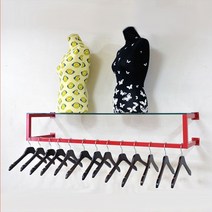 [주문품]각ㄷ자 벽면 벽행거 25각, 백색, 가로 120cm