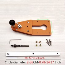 목공절단지그 절단지그전기 손 트리머 용 원형 절단 지그 목재 라우터 밀링 원형 슬롯, 유형 c (2-36cm)