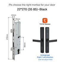 얼굴인식 도어락 코콤 대구 TANK shp-p71 shp-dp940 Tuya-와이파이 앱 스마트 도어락 알루미늄 생체 인식, 01 Black 3585 hook