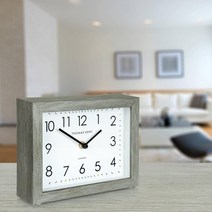 Smithfield Design Wood Effect Mantel Clock 토마스 켄트 스미스필드 디자인 우드 효과 맨틀 시계 석회암 그레이 마감