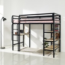 홈페리코리아 비쥬 벙커침대 이층침대 2층침대 철제침대 철재침대, 블랙 + 스프링매트리스 1개