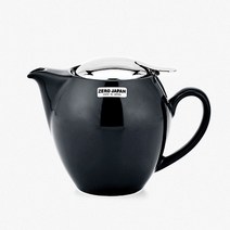 제로재팬 도자기 라운드 티포트 580ml 블랙 차주전자, 본상품선택