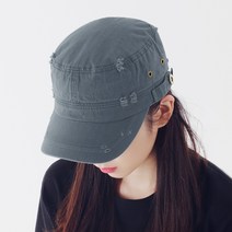 라핑 딸랑 군모 남자 여성 빈티지 워싱 군인모자