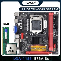 SZMZ LGA 1155 ITX 마더 보드 키트 코어 i3 3240 프로세서 및 8GB DDR3 메모리 B75 마더 보드 세트, 한개옵션0
