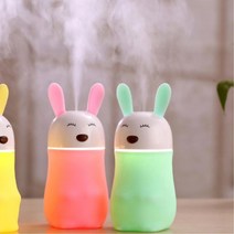 친환경 소재 귀여운 무드등 토끼 가습기 저소음가습기, 곰돌이가습기-블루