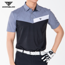 다운블로우 DB 다운블로우 남성 가슴배색 스판 반팔티셔츠 5002M