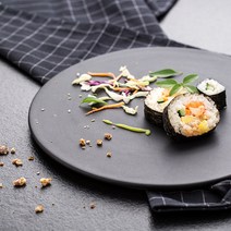 무광 블랙 세라믹 플레이트 스테이크 디저트 스시 호텔 레스토랑 원형 사각 접시 트레이, 10인치 원형